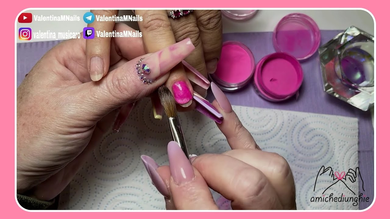 💅🏻 NAILS TUTTE DIVERSE CON ACRILICO COLORATO  😍 | @ValentinaMNails
