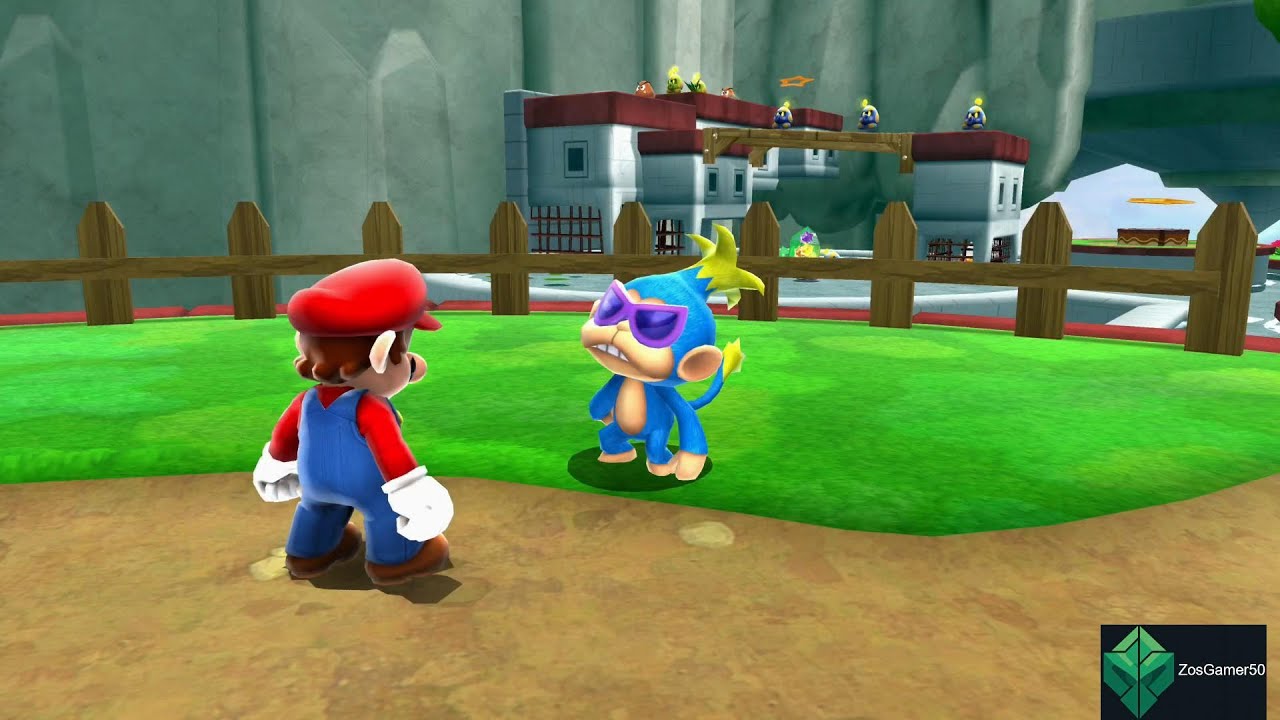 Super Mario Galaxy 2 - Fluffy Bluff Galaxy - The Chimp's Stomp Challenge