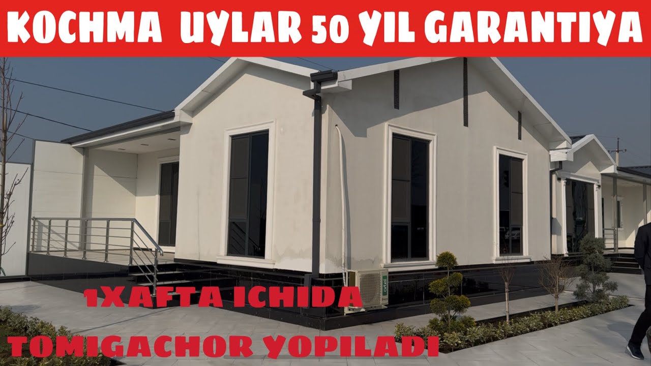 KOCHMA UYLAR 50 YIL GARANTIYA 1 XAFTADA TAYOR BOLADI