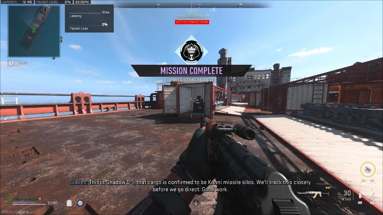 Mission Guide : ( Unregistered Cargo ) DMZ Ship Southeast of Al Bagra