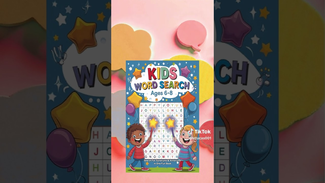 4 Fun & Educational Word Search Books for Kids Ages 6 - 8!