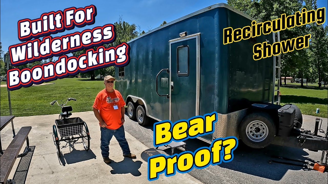 You Gotta See! 8 1/2×20 Cargo Conversion Camper Built For Extended Wilderness Boondocking.