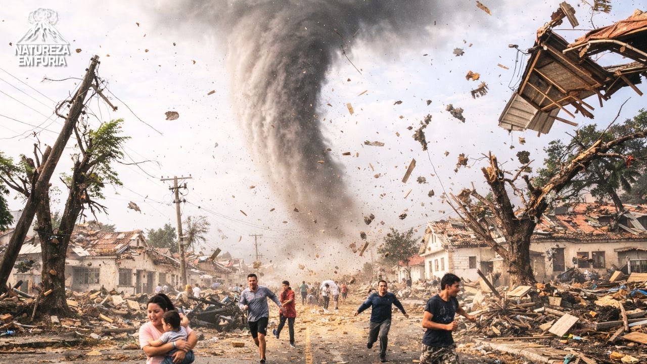 TORNADO DEVASTA Farroupilha - RS! Ventos acima de 100 km/h DESTELHAM casas e escola.
