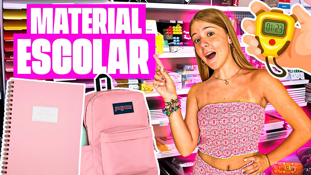 COMPRANDO MATERIAL ESCOLAR DE UN SOLO COLOR ROSA! &Uacute;tiles escolares vuelta al instituto Daniela Go