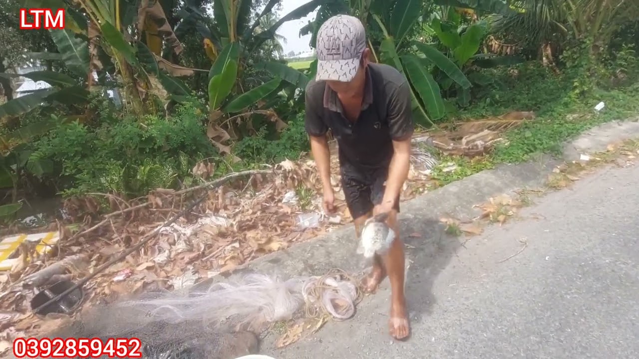Thành quả ngày đầu khai trương đi chài cá của 2 vợ chồng em Loan