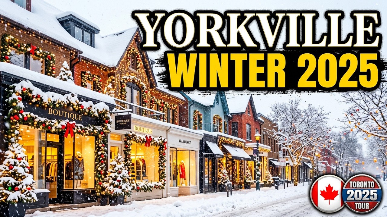 Toronto Winter Snow Walk 2025 | Cold December Day in Downtown Toronto | College St & Yorkville Walk