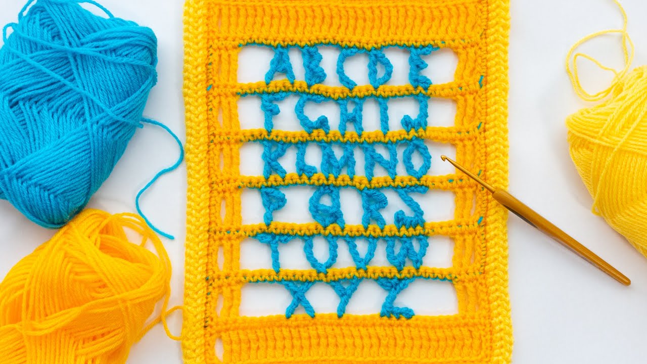 How to crochet Alphabet Stitches - 26 letters from A to Z