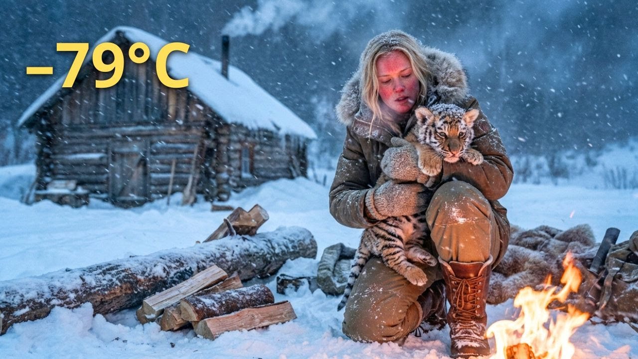 21-Yeard-Old Saves a Freezing Tiger Cub...A Miracle Happens at Her Door | –71°C Blizzard