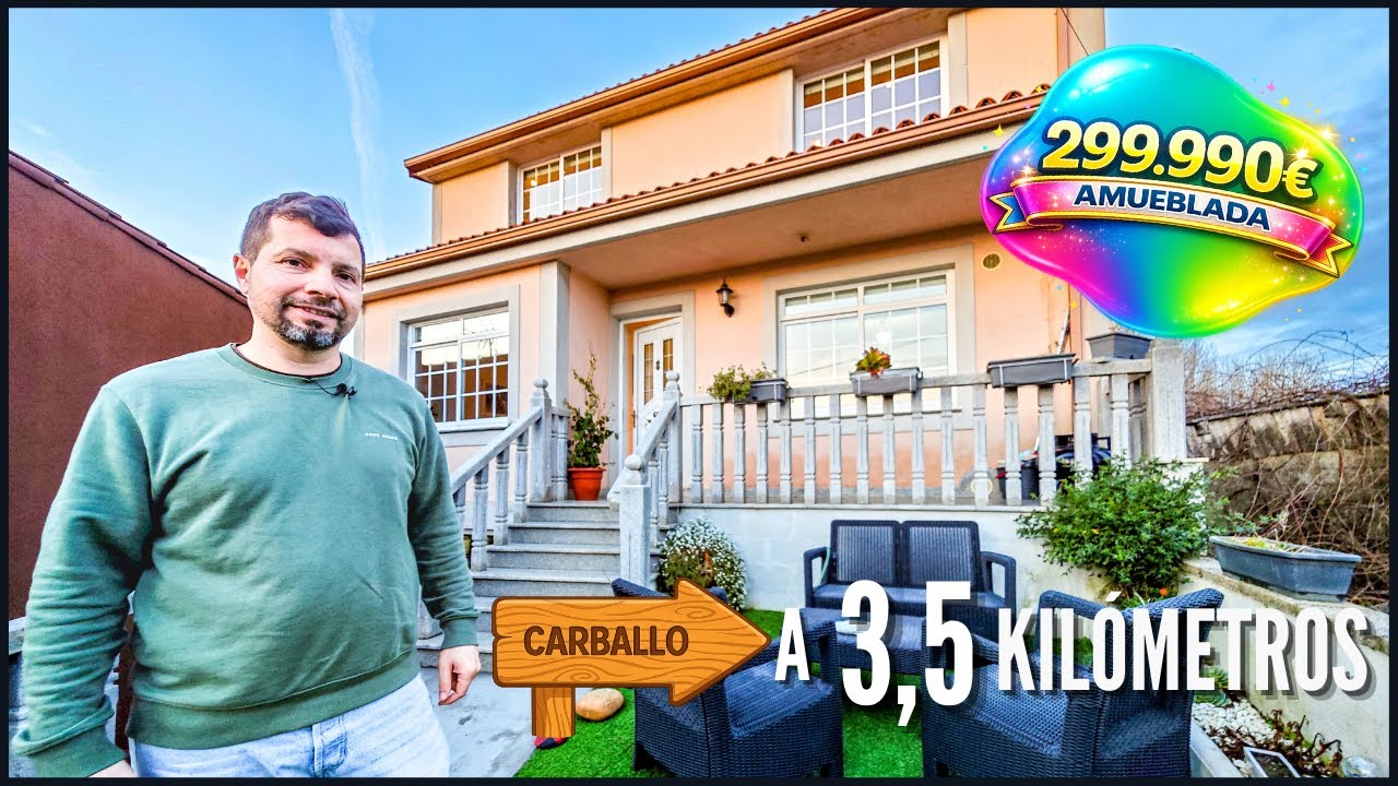 ¡CASA para ENTRA a VIVIR con TERRENO en Ardaña (Carballo-A Coruña) por 299.990€!