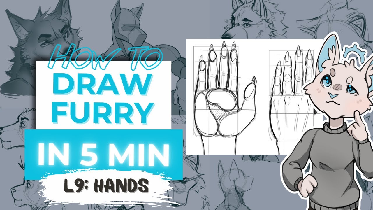 DRAW FURRY IN 5 MIN | Lesson 9: HANDS