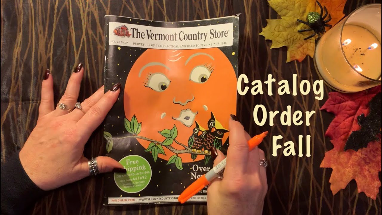 ASMR Request/ Looking through Vermont fall catalog (No talking) Catalog page turning & marking.