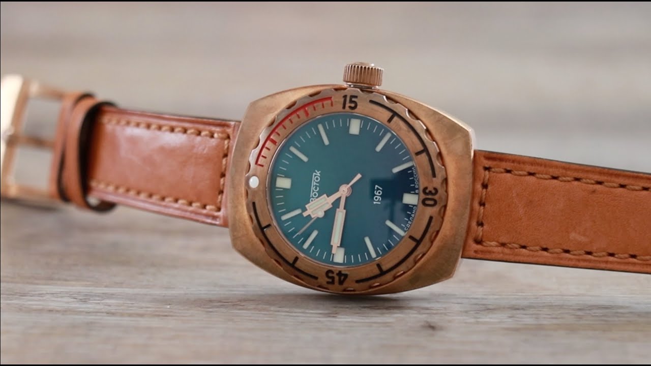 New Bronze Vostok 1967 Amphibia 198B53 Watch Unboxing & Review