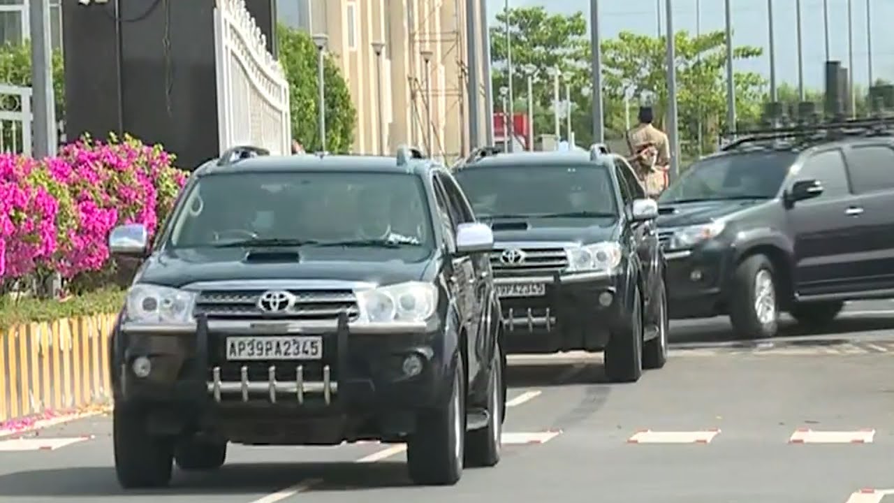 AP CM YS Jagan Convoy Grand Entry Visuals at Assembly || Bezawada Media