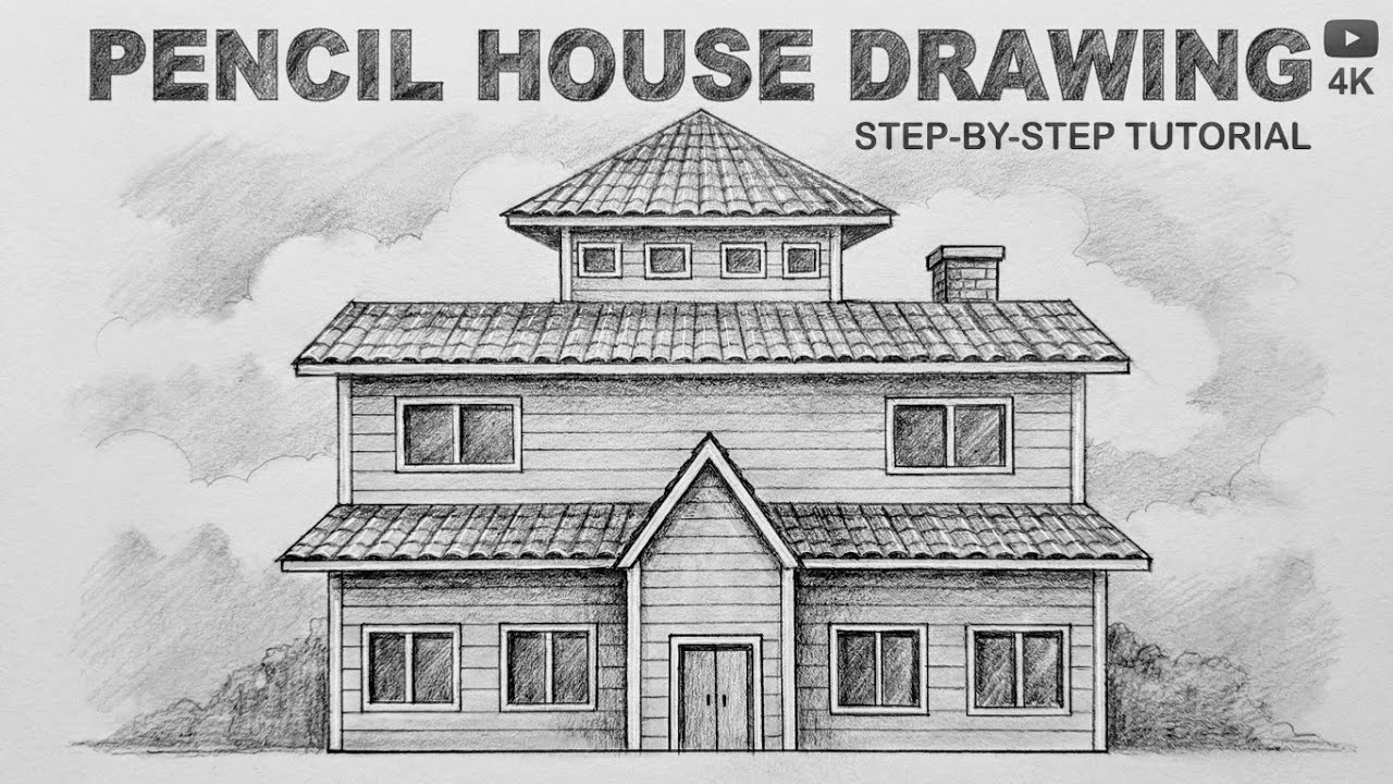 Simple House Drawing | Easy Step by Step Tutorial..🏡.. ✨#drawing #viral #art #painting #youtube 