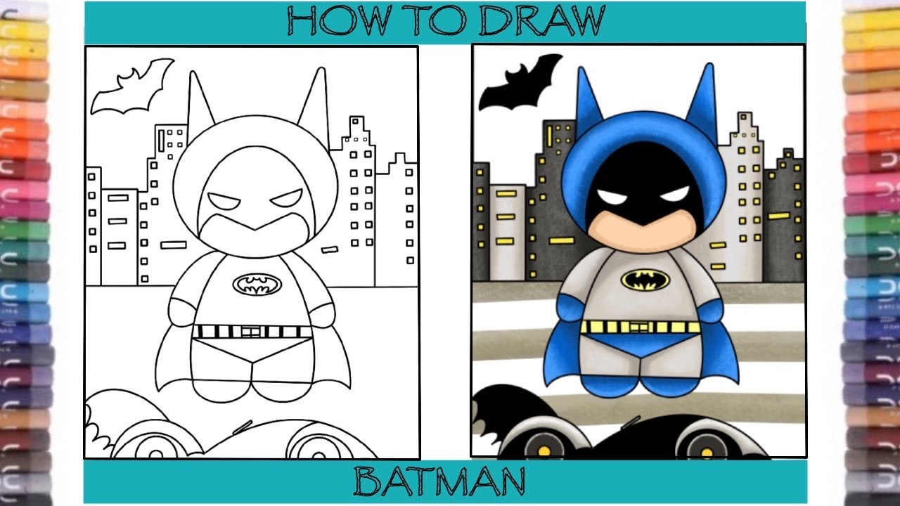 How to draw Batman for kids | learn easy steps 
