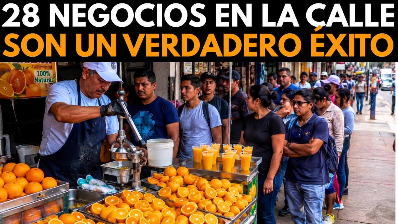 28 NEGOCIOS AMBULANTES RENTABLES  | Cómo Ganar Dinero en la Calle en 2025