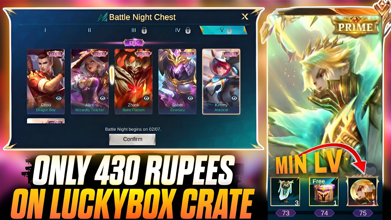(HINDI) Only ₹430 Lucky Box Skin?! 😱 | Granger Prime Minimum Level Today