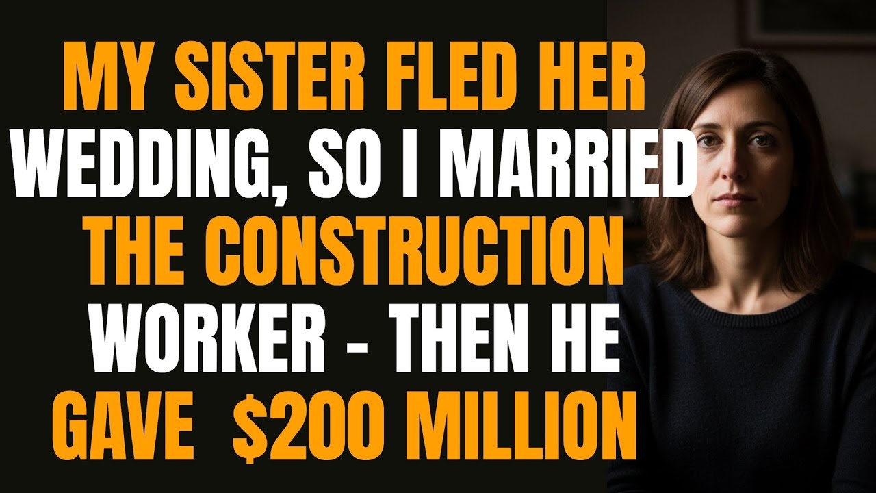 My Sister Fled Her Wedding, So I Married the  Construction Worker  – Then He Deposited $200 Million