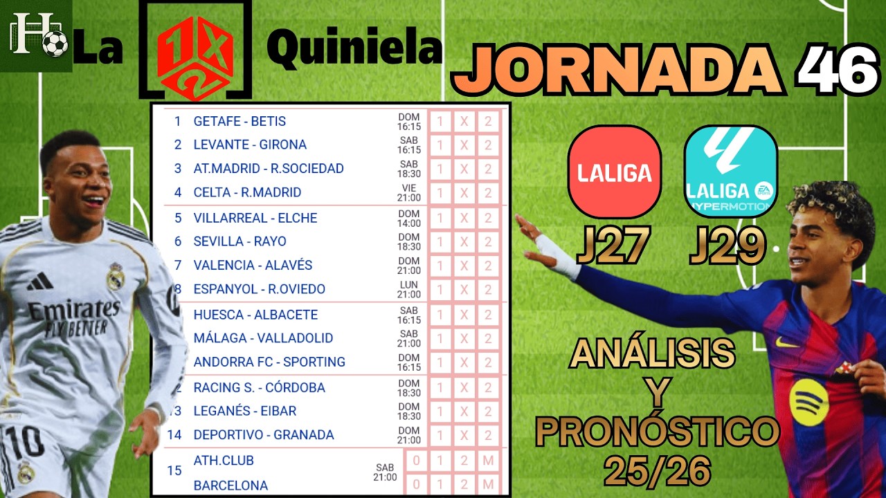 LA QUINIELA JORNADA 46 | ANÁLISIS Y PRONÓSTICO | HugoXL