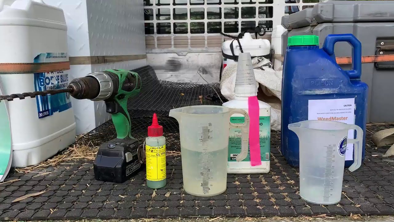 Prepare herbicide mix for 'Drill & Inject'