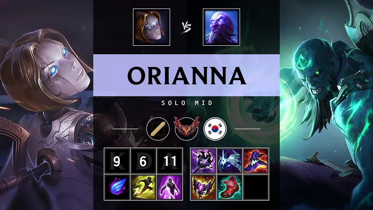 Orianna Mid vs Ryze - KR Grandmaster Patch 25.21