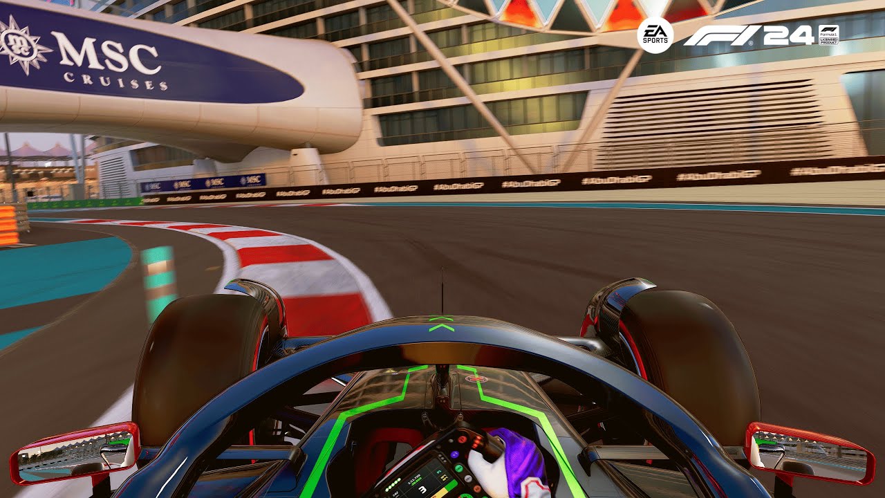 Как освоить Абу-Даби на трассе F1 24 — настройка включена