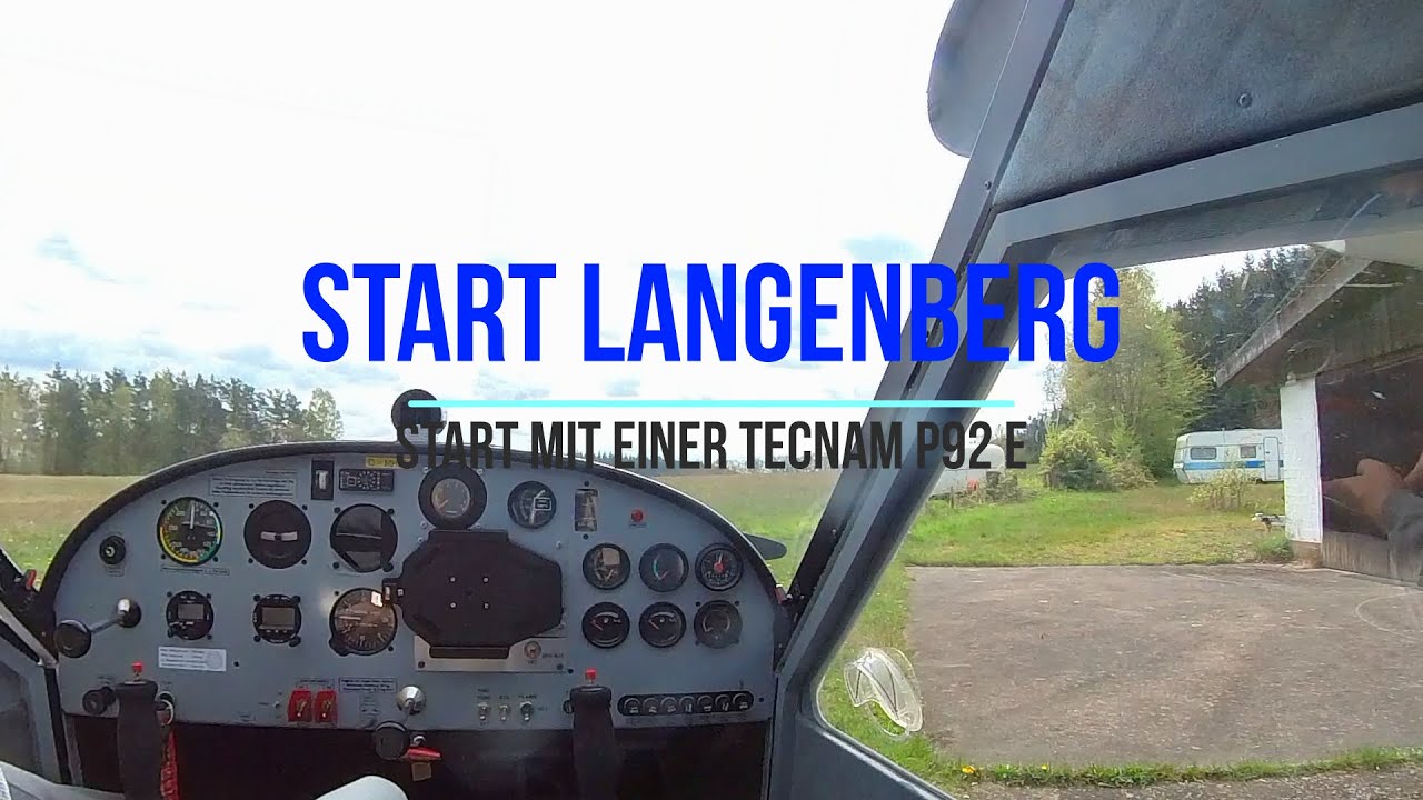 Flugplatz Langenberg - Ein UL Start mit einer Tecnam P92 E