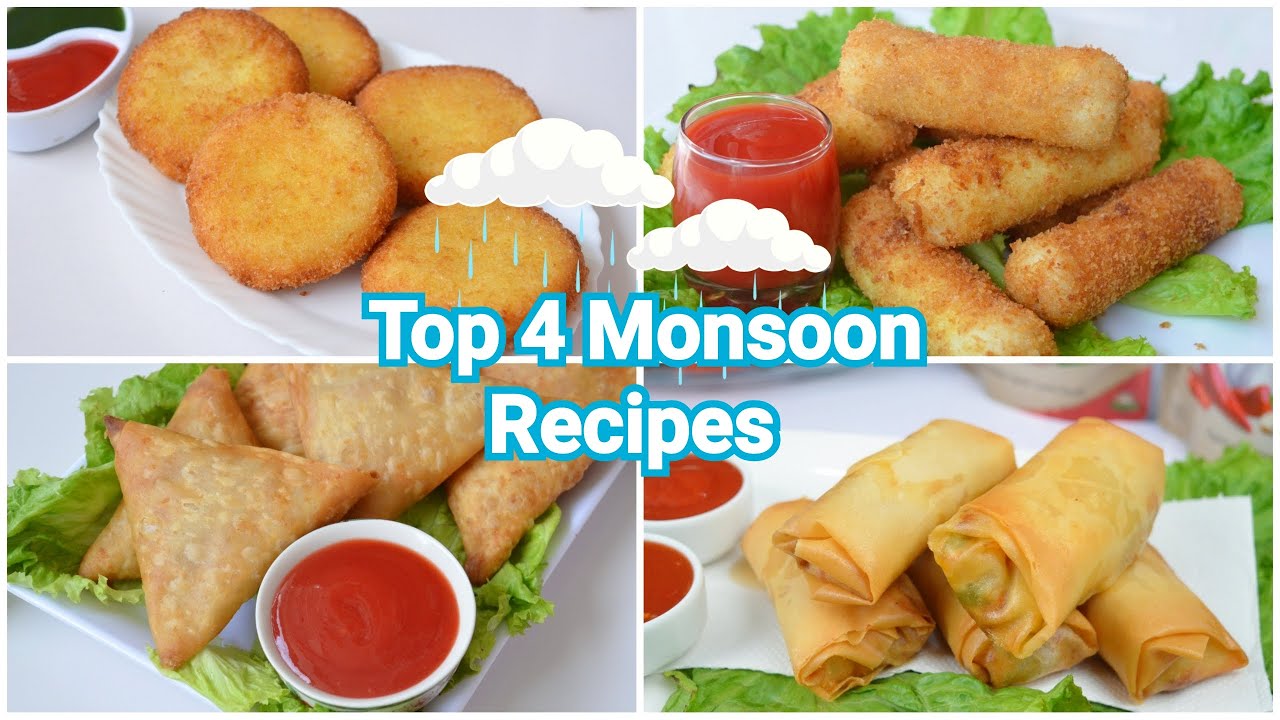 TOP 4 Monsoon Special Snacks 2021 / Crispy Rolls, Crispy Samosa, Bread Sticks & Bread Gold Coins