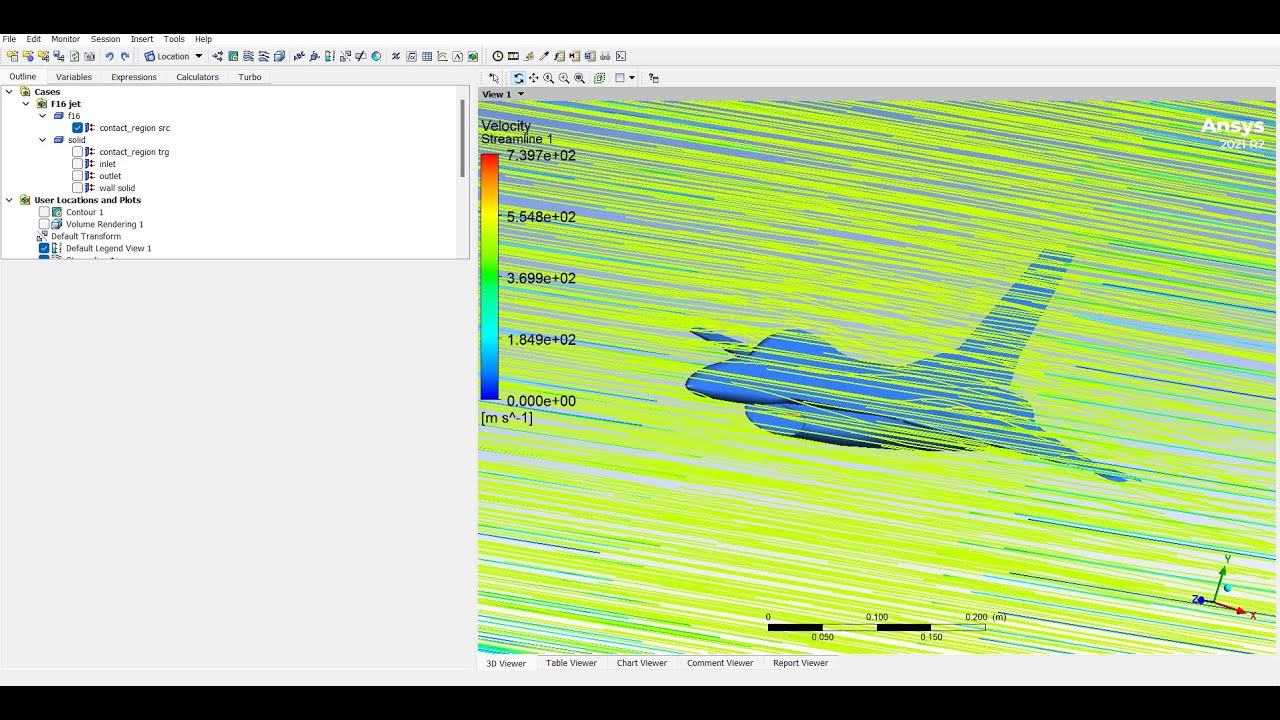 F-16 Aircraft Fluid Flow Fluent Analysis Simulation | Ansys Workbench