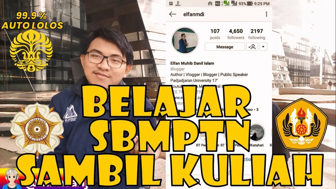 TIPS BELAJAR SBMPTN SAMBIL KULIAH / With Elfan MD - Unpad