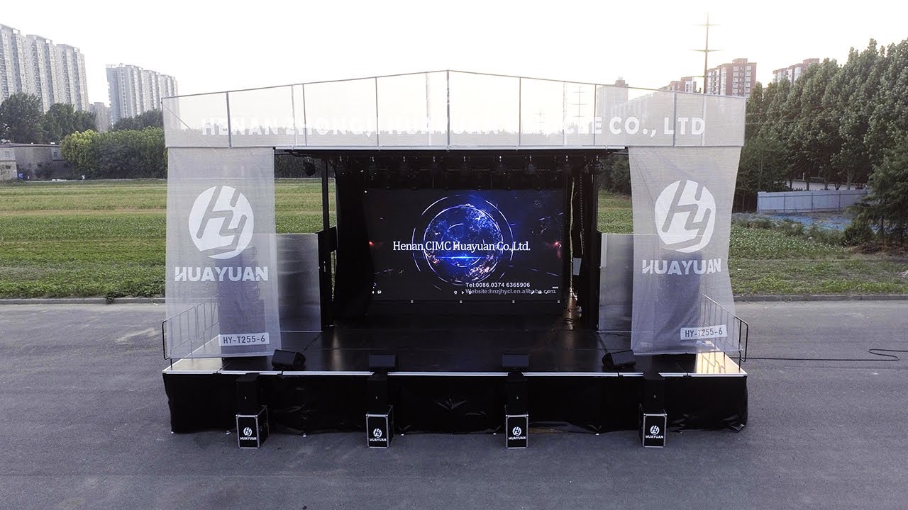 Mobile Stage & Hydraulic Stage Truck for Concerts - manufacturer HUAYUAN Mobile Stage Truck Trailer
