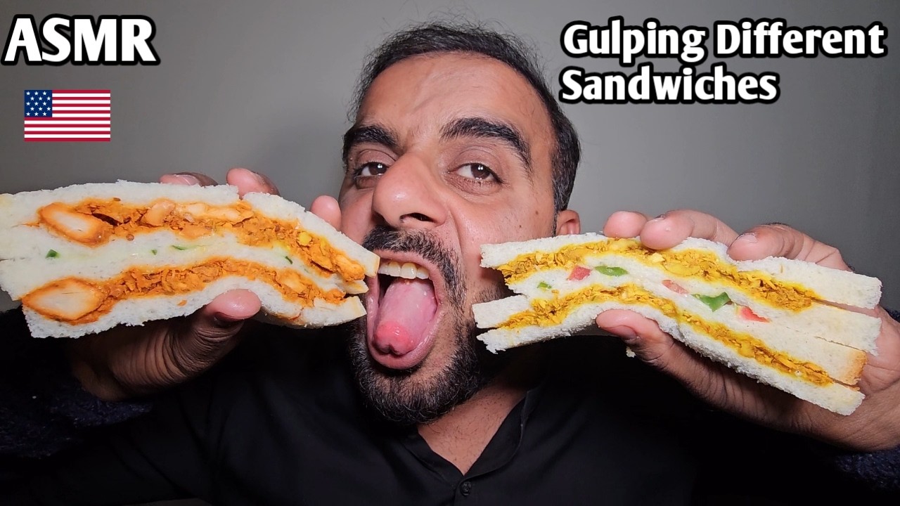 ASMR -  Satisfying Mukbang with Various Versions of Sandwiches(  Extremely satisfying Mouthsounds )
