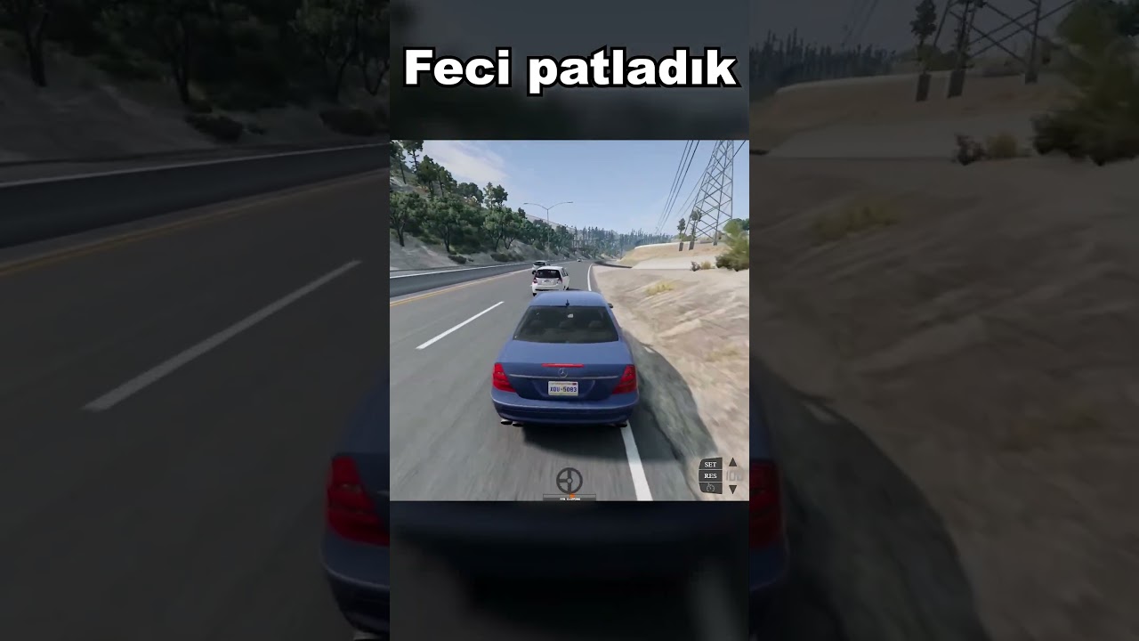 Feci kaza #renault #mercedes  #drift #beamngdrive #beamng