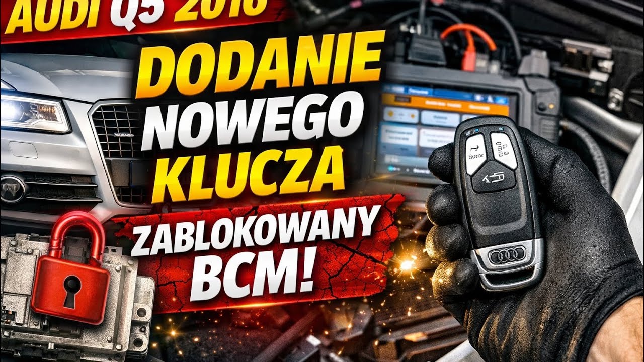 Audi Q5 2016 – Dodanie nowego klucza przy zablokowanym BCM | Programowanie klucza
