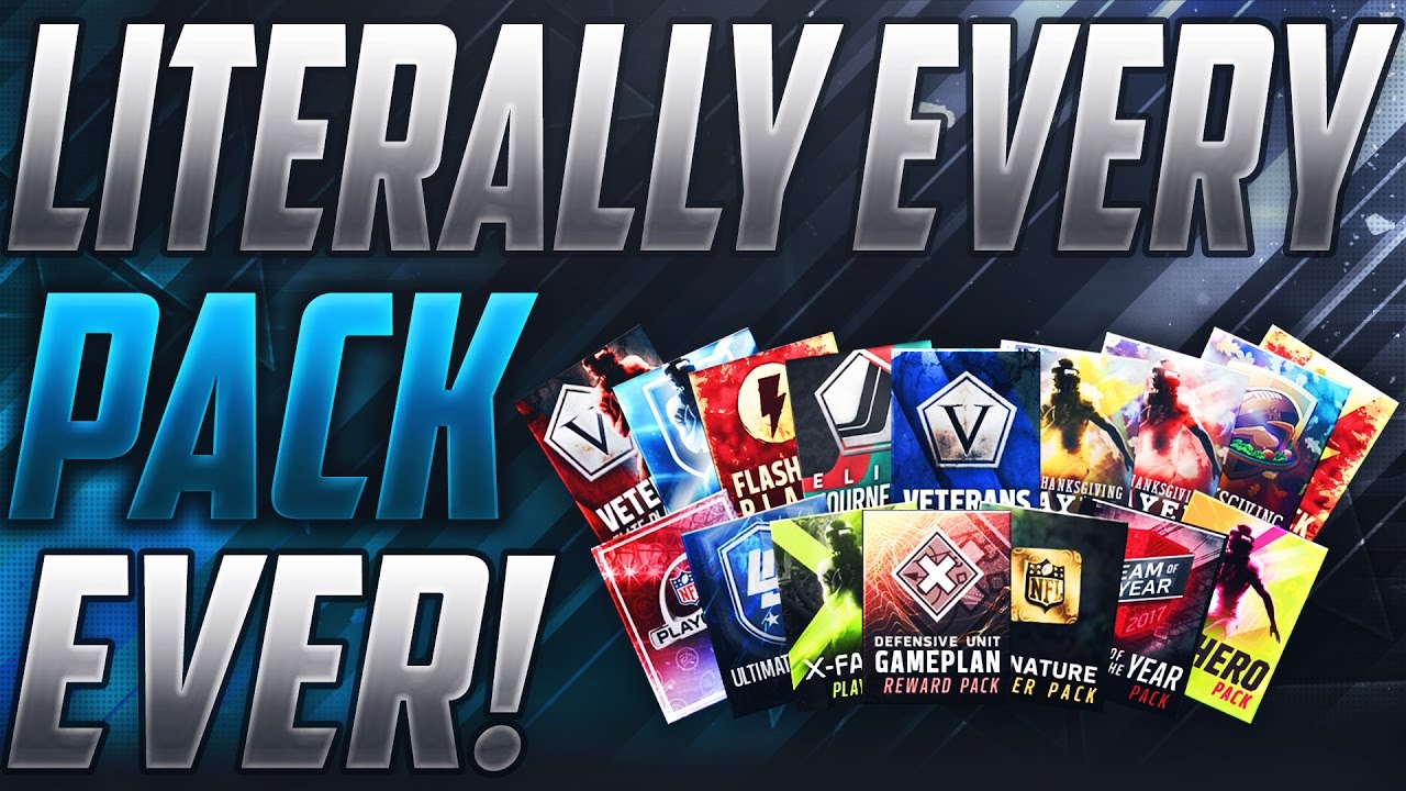 LITERALLY EVERY PACK EVER OPENED IN MADDEN MOBILE 17!