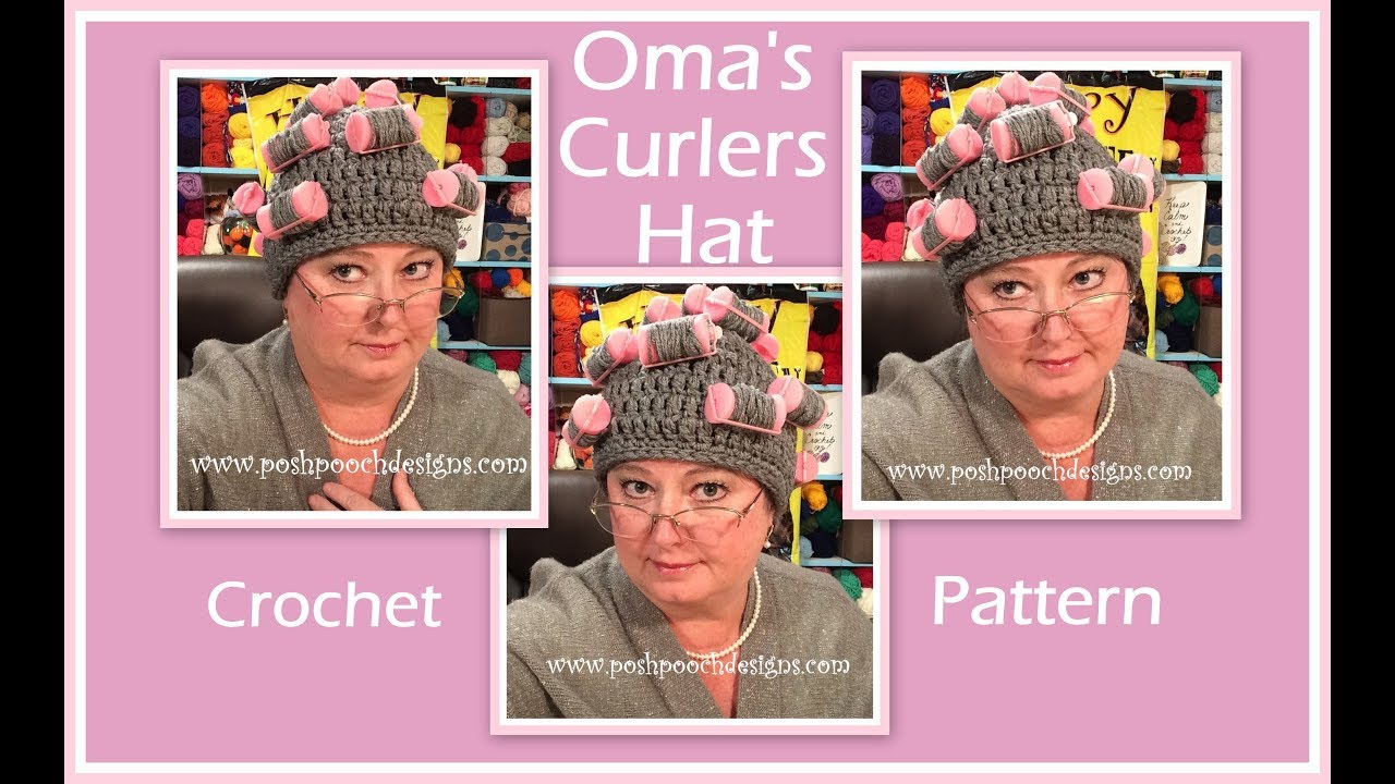 Oma's Curlers Hat  Crochet Pattern
