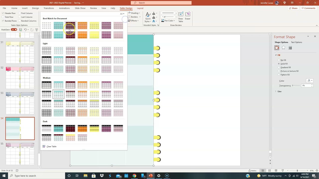 Create a Digital Planner - In PowerPoint / Functional 2021-2022 School Year Calendar 2021-2022