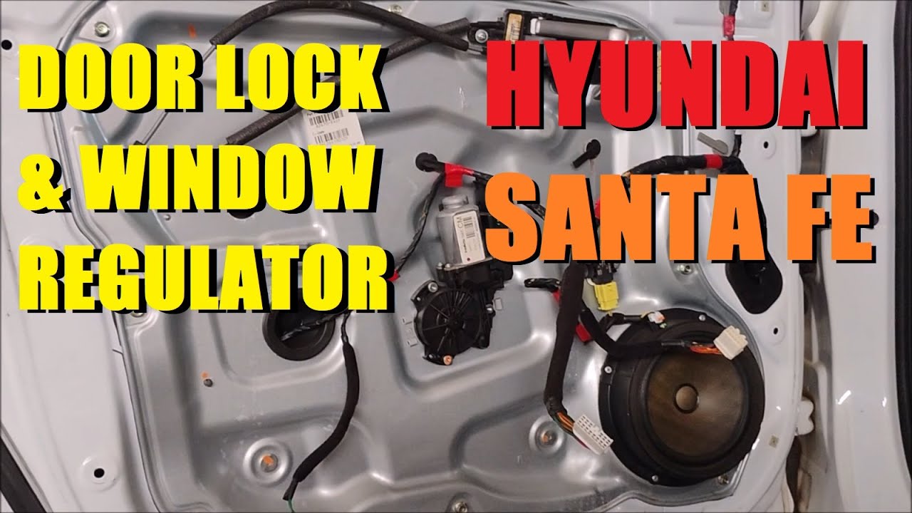 2012 Hyundai Santa Fe Door Lock Actuator and Window Regulator and Window Motor