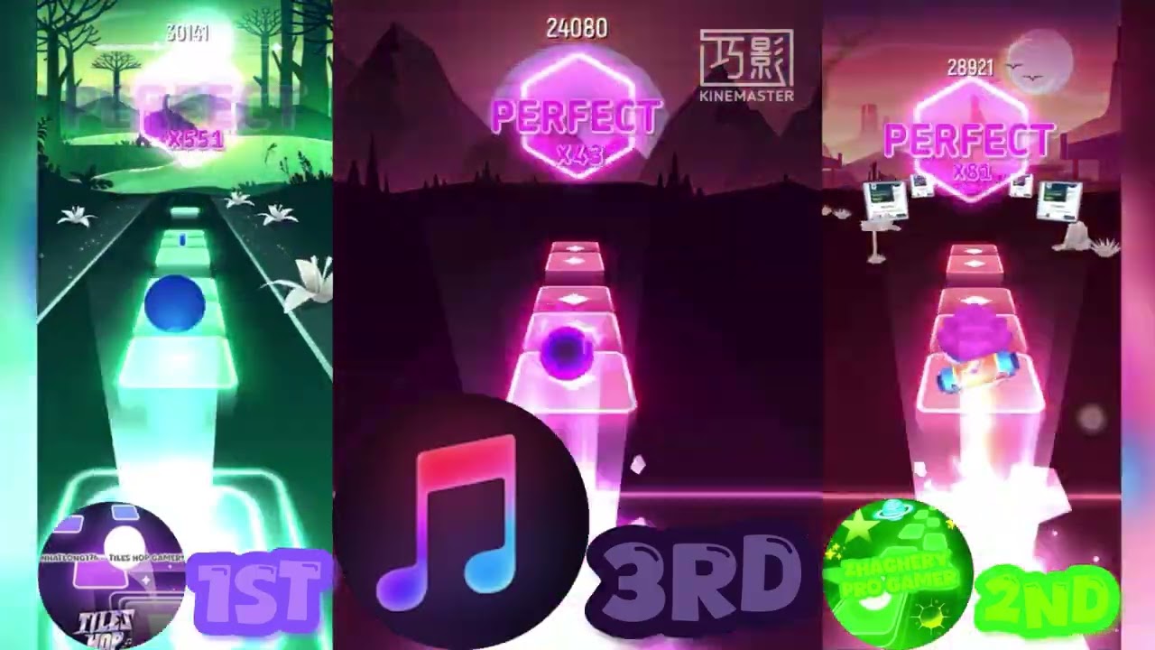 Tiles Hop: EDM Rush: ZXKAI - NO BATIDÃO | Me vs @tuilalong2k12ne vs @LightningMusicChannel