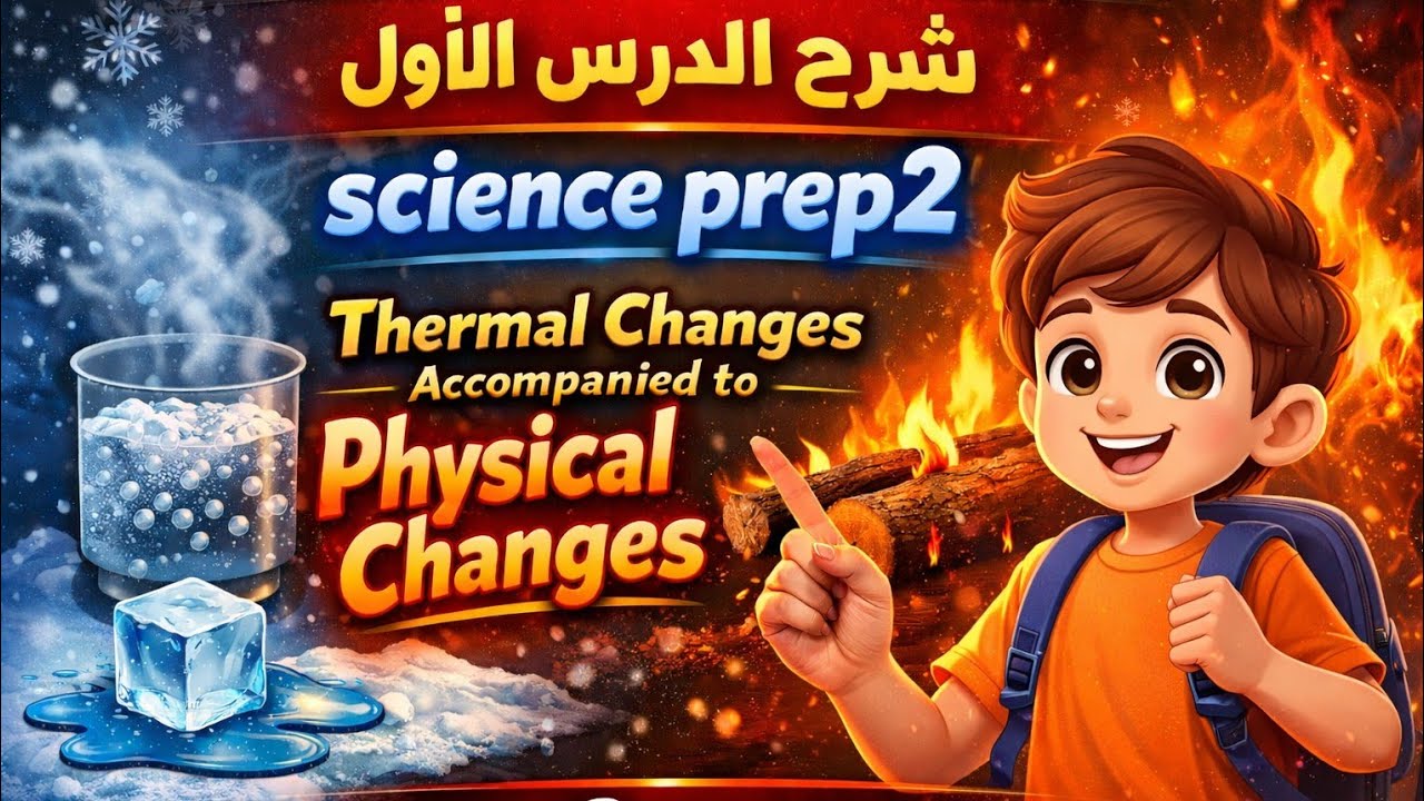 شرح  lesson 1 science prep2/ thermal changes accompanied to physical changes
