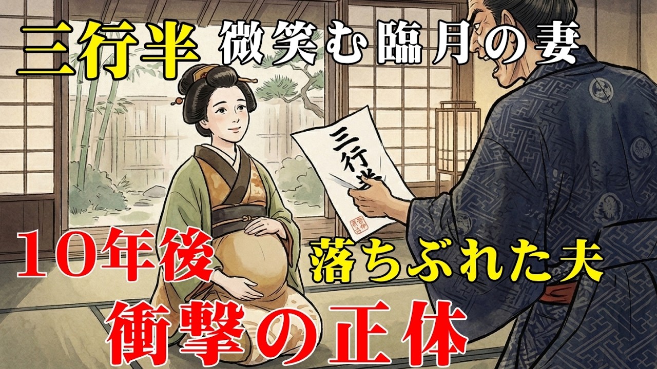 三行半を渡された臨月の嫁が、静かに笑った理由。10年後、落ちぶれた夫が蔵の前で見た