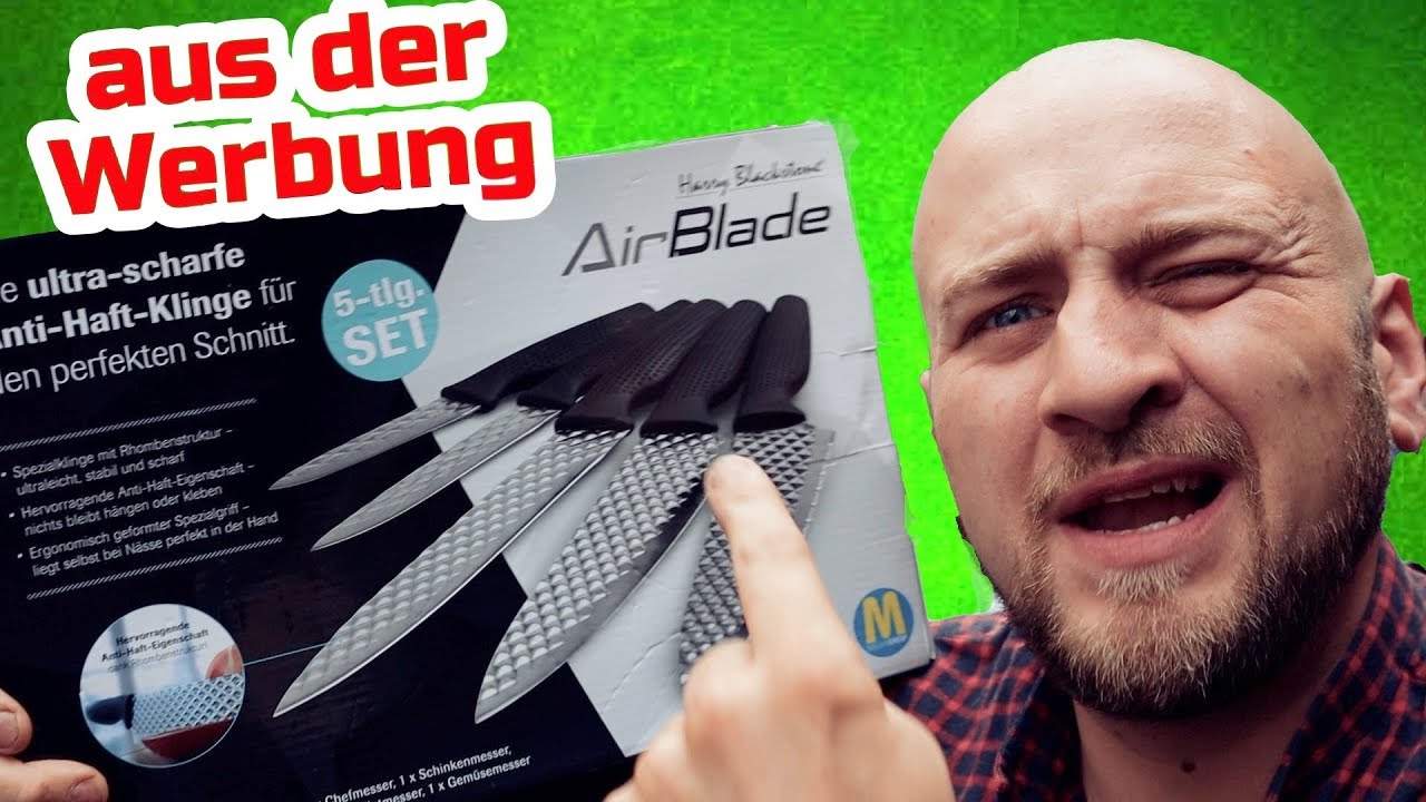 ✅Harry Blackstone AirBlade MESSERDie ultra scharfe Anti Haft Klinge im Test