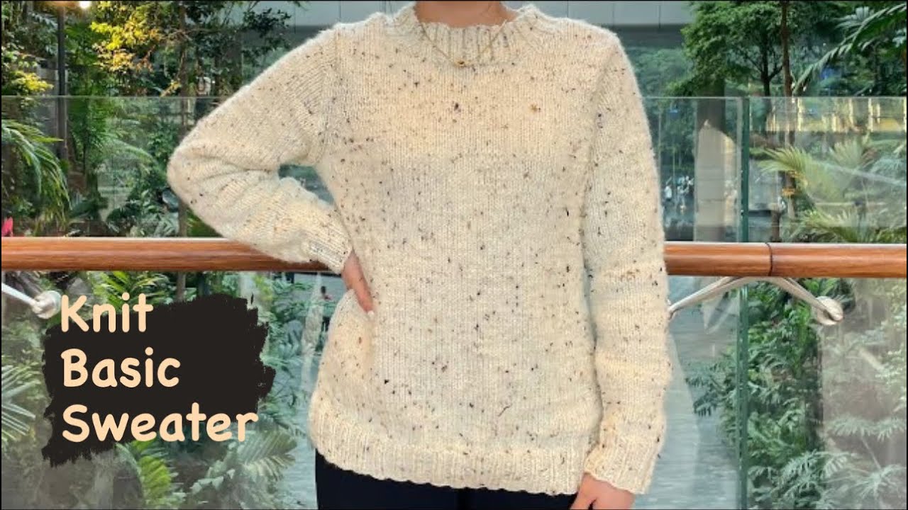 How to knit a simple sweater (using straight knitting needle) | VGYS
