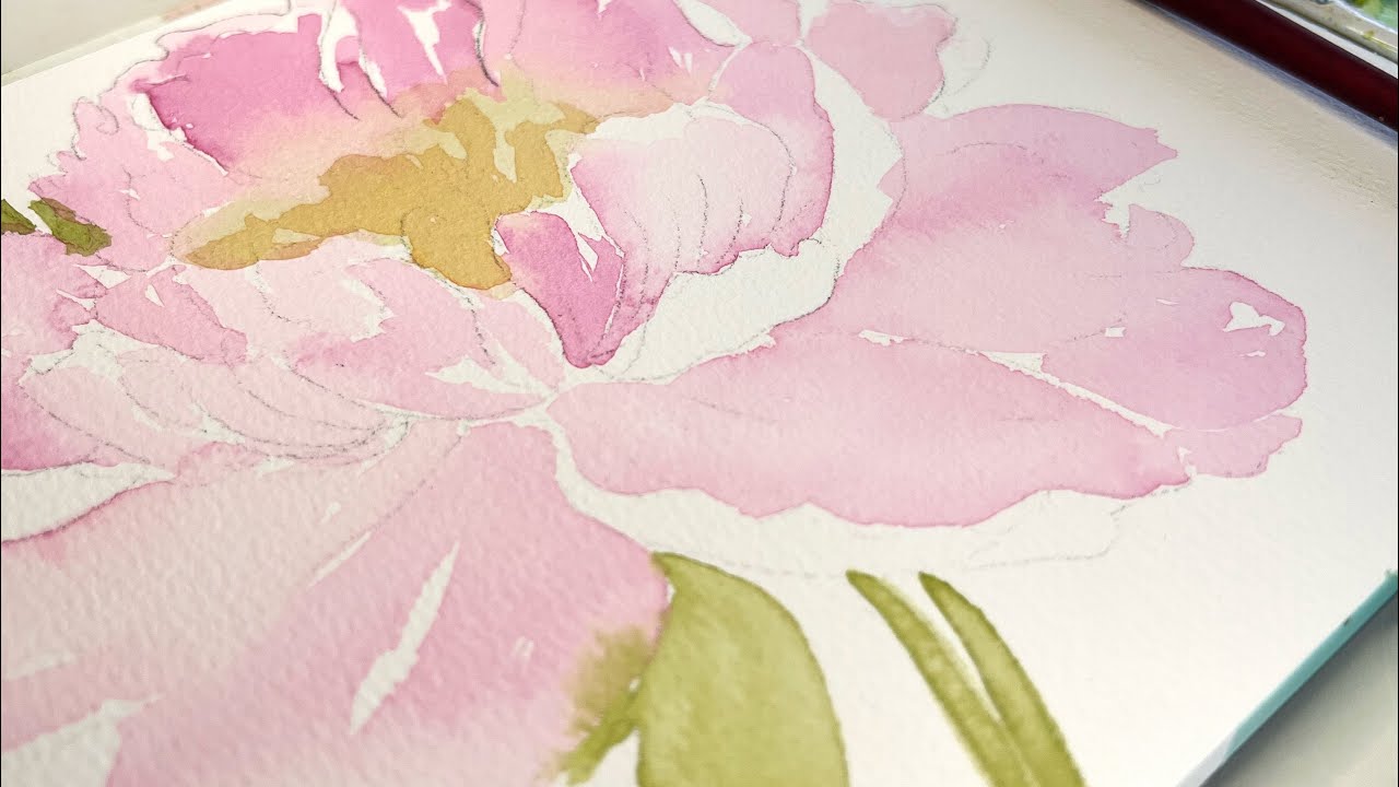 Watercolor Peonies Beginner to WOW: Stunning Watercolor Peonies, step by step  🌺✨ Session 1