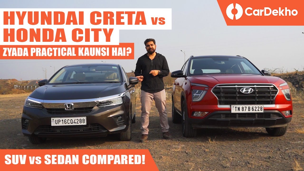 Hyundai Creta vs Honda City | SUV vs Sedan | Space Practicality And Comfort Compared | CarDekho.com