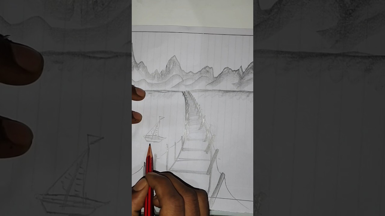 🥰 Sketch of nature 😱🔥#shorts #drawing #drawing #satisfying #3d #youtubeshorts #challenge #shortsfeed