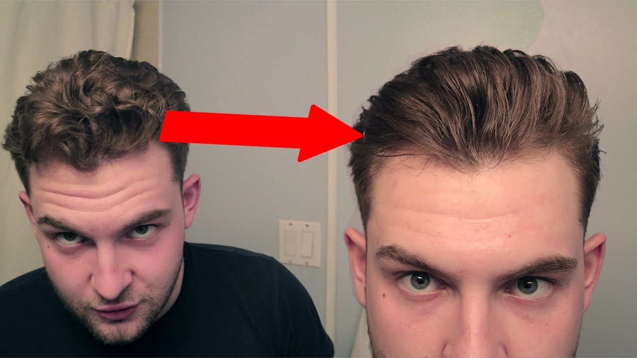 How To Style & Straighten Men's Curly/Wavy Hair|Men's Wavy/Curly Hairstyle Tips|