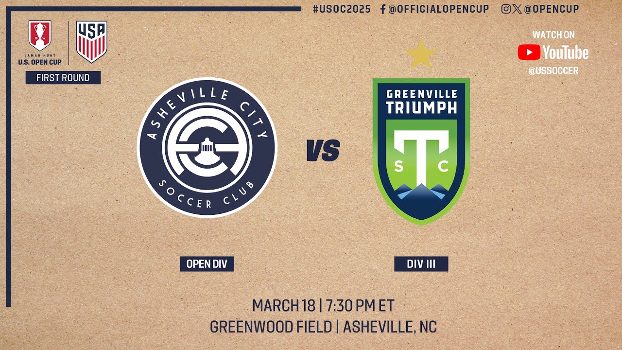 2025 Lamar Hunt U.S. Open Cup Round 1: Asheville City SC vs. Greenville Triumph - 03/18/2025