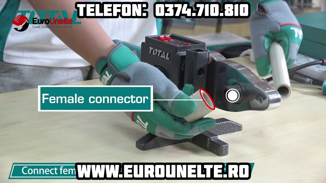 Trusa sudat tevi termoplastice TOTAL INDUSTRIAL ( TT328151 )  - 800W/1500W