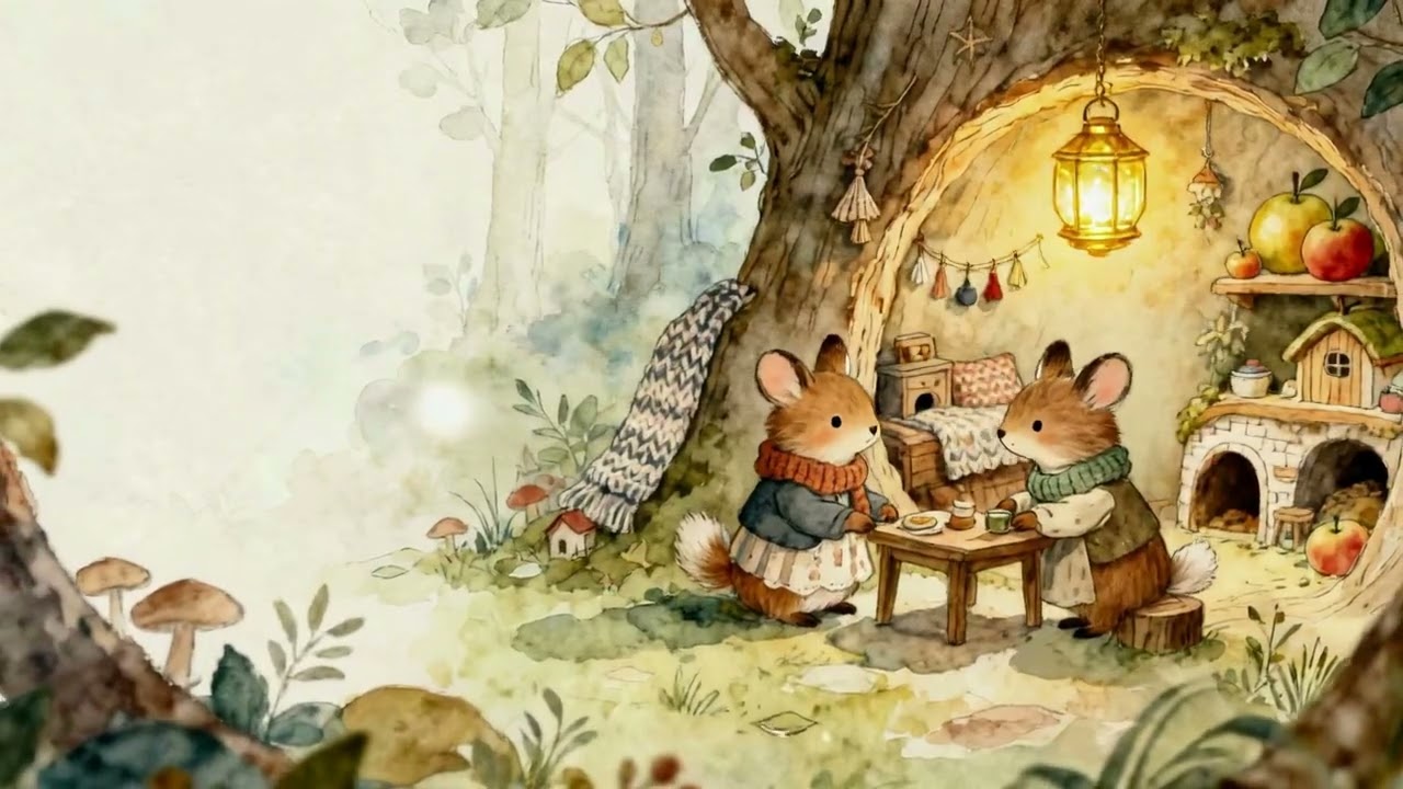 Rainy Burrow Tales | Cozy Storybook Music in an Enchanted Woodland